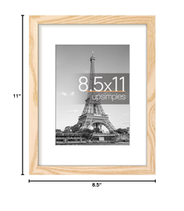 高端矩形木质8x12橡木框架天然木质相框 - Product Image 6