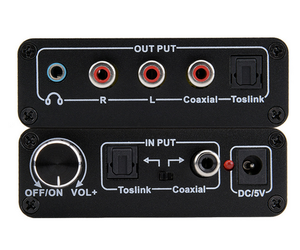 Fibra óptica digital Coaxial Analógico Perilla giratoria de 5,1 canales Convertidor digital a analógico con decodificación variable - Product Image 4