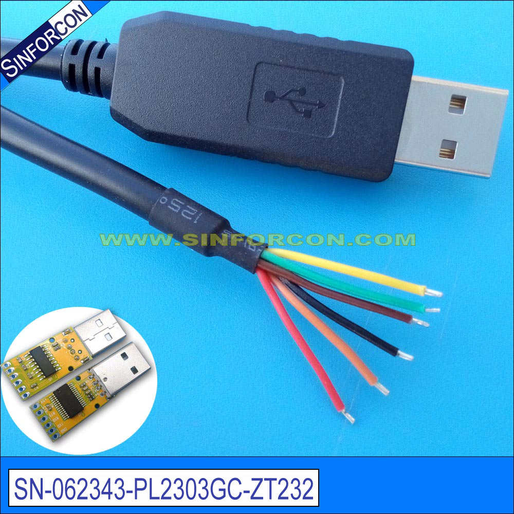 Noir 6 signaux TXD RXD CTS RTS GND VCC