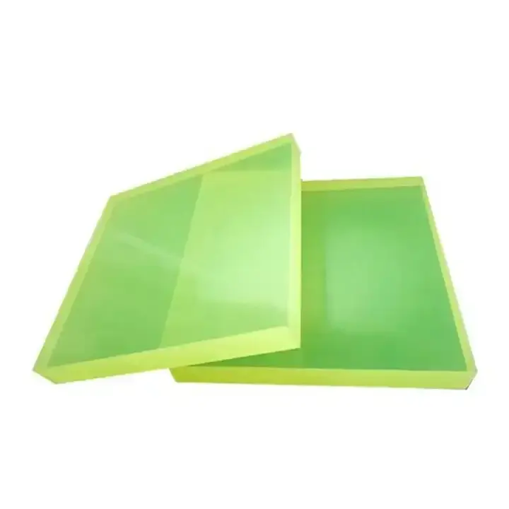 Заводская пользовательская толщина 1-20 мм прозрачная желтая пластиковая печатная текстура PU лист pu стержень