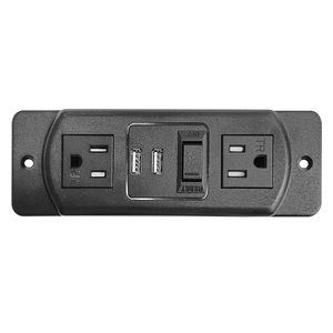 Presa per mobili Jack Standard usa ovale personalizzata Desktop 2 USB tipo C interruttore nascosto presa per Hotel di alimentazione con coperchio - Product Image 3