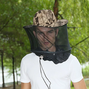 Sombrero de protección solar plegable al aire libre con malla de red para la cabeza Protección facial para acampar Senderismo Apicultura - Product Image 5