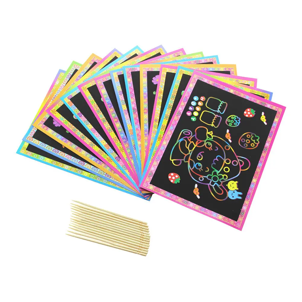 Lzy717 brinquedos educativos diy, para crianças, cor mágica, arco-íris, arco-íris, arte em papel, 2020