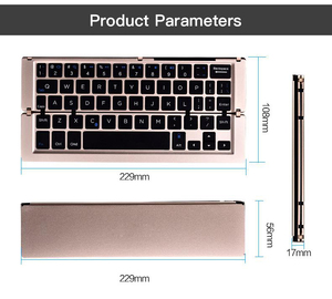 Teclado Plegable Mini Teclados Portátil <span class=keywords><strong>Bluetooth</strong></span> Teclado Dobrável Sem Fio Tri Sistema <span class=keywords><strong>Bluetooth</strong></span> Teclado Dobrável para Tablet