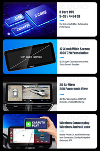 12.3 Inch 1din Android Car Radio Dvd <strong>Player</strong> Stereo Autoradio Support QLED Touch Screen Gps Navigation <strong>Auto</strong> Multimedia <strong>Player</strong> - Product Image 3