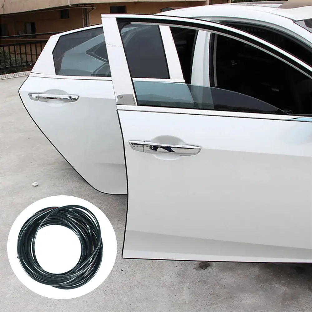 PUERXIN Auto Door Seals Edge Guard Trim 5M U shape Molding Scratch Protection Car Door Edge Rubber Seal Strip Protector