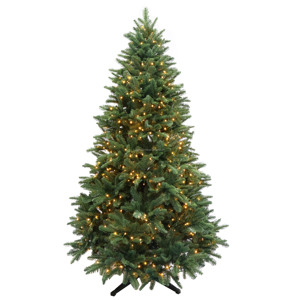 100% PEクリスマスツリー簡単に組み立てる1000個のLED、音楽、8つの効果のちらつきを備えた最新の回転クリスマスツリー - Product Image 1