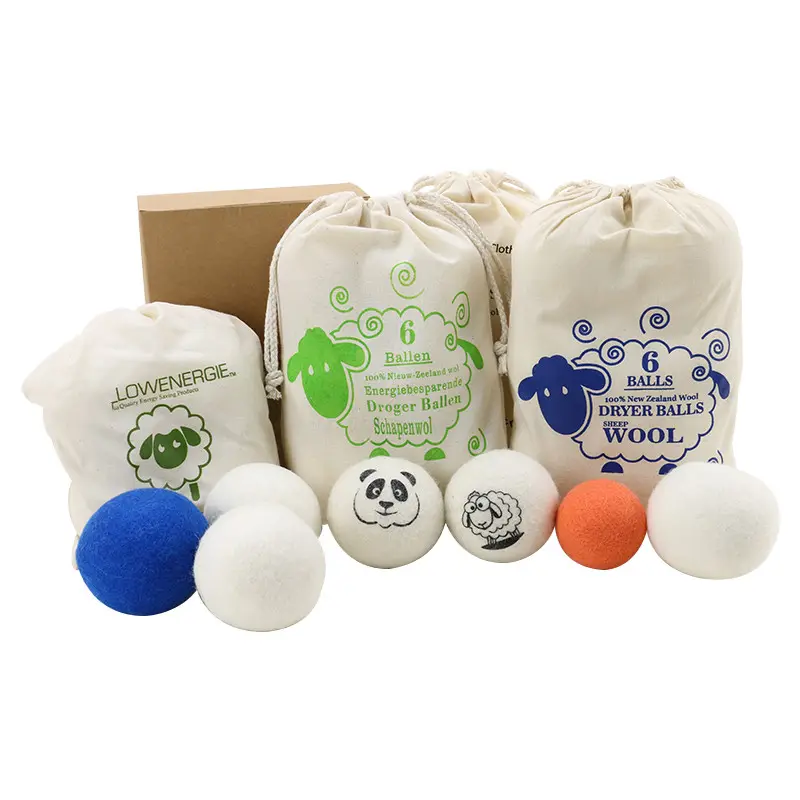 Top Eco-Friendly Household Cleaning Product Reusable New Zealand Wool and Felt Laundry Dryer Balls