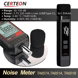 İşyeri ve endüstriyel kullanım için taşınabilir dijital ses ölçer 30-130dB A ağırlıklı gürültü ölçer - Product Image 2