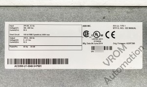 PLCプログラミングコントローラACS800U100405P901 40HP VFD入力480VAC 3PH 50A 0300Hz - Product Image 6