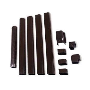 <strong>Entry</strong> Wall Cover Decorative PVC Brown Line Set Cover Kit Accessories for Mini <strong>Split</strong> Air Conditioners - Product Image 1