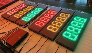 Custom Yellow 7&quot; 8888 Led Gas Price <strong>Display</strong>, Waterproof Lightbox <strong>LCD</strong> Remote Control Gas Station <strong>Display</strong> - Product Image 4