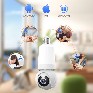 LEVOFAST新款迷你监控摄像头Q26 <span class=keywords><strong>WIFI</strong></span>双光源E27灯座安全摄像头双向音频灯泡摄像头