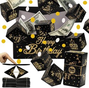 Mutlu doğum günü sürpriz hediye kutusu patlama için para Pop Up konfeti ile patlayan kutusu katlanır zıplatma hediye kutusu komik - Product Image 3