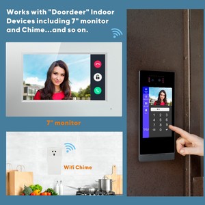 Senza fili Smart 8 pollici LCD touch screen Cloud basaed APP di controllo sblocco facciale Multi appartamento IP Video citofono - Product Image 5