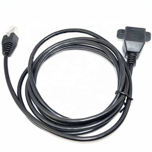 Özel 1m 2m 3m 8p8c Rj45 Panel montaj vidası Utp Ethernet Lan kablosu Rj45 Cat5e kedi 6 cat6e erkek kadın ağ uzatma kablosu - Product Image 5