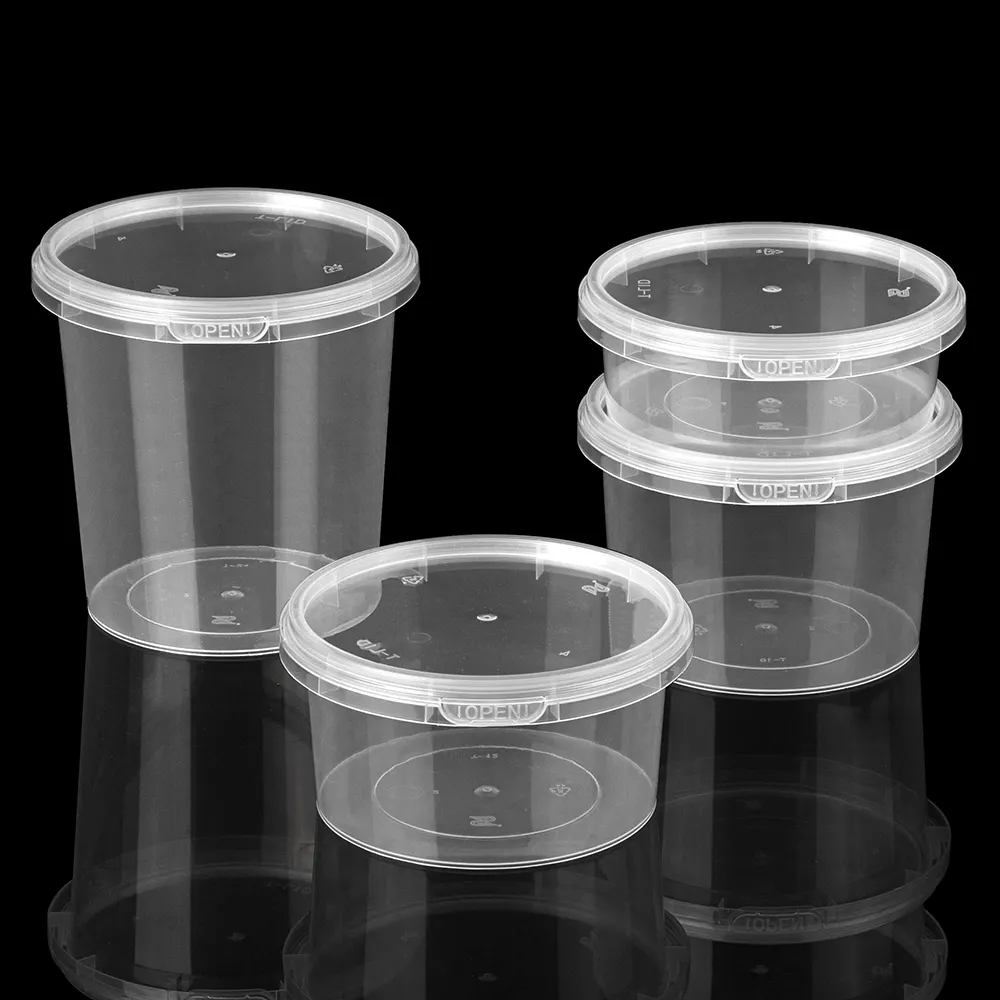 Kurcalamaya açık güvenli kilit pp 24/32 ile 8/12/16/çorba kasesi oz temizle plastik gıda kabı Deli konteyner