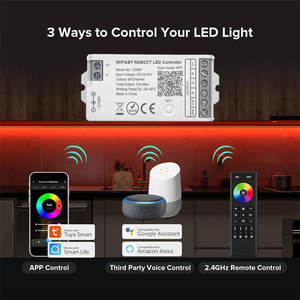 Controlador de tira RGBW Tuya WIFI para tira de luz COB RGBW con atenuación, cambio de color, funciones de asistencia de Alex Google - Product Image 3
