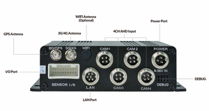 4チャンネルデジタルビデオレコーダーDVRカメラシステムトラック車両バスGPS4G WIFI SDカードモバイルAHD DVR - Product Image 2