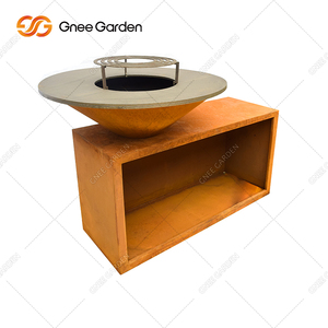 户外烹饪爱好者的乡村科尔滕钢烧烤烤架 - Product Image 5