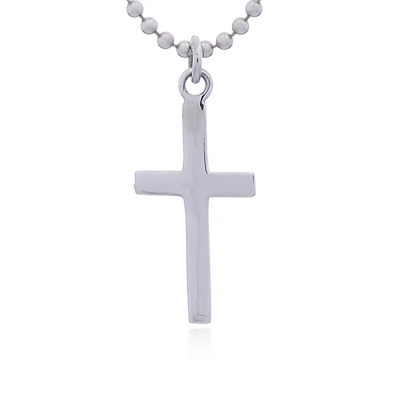 Pendentif Simple en argent Sterling avec croix latine, bijoux en argent véritable, vente en gros