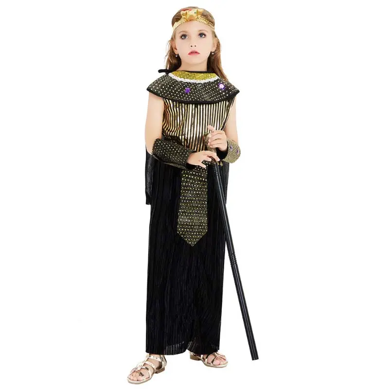 Conjunto de disfraces de Halloween para niños Antiguo Egipto Disfraz de Cleopatra egipcia Niño