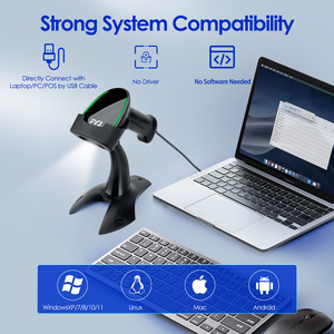 FYJ, escáner de código de barras de superficie de espejo, USB 2,0, lector de código de barras láser 1D de mano con cable, escáner para pago móvil POS - Product Image 5