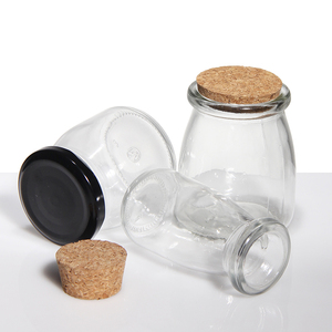 150ml 200ml Glass Yogurt Milk Pudding <strong>Jar</strong> Plastic/cork Lid Pudding Glass <strong>Jar</strong> - Product Image 3