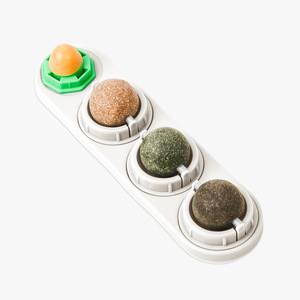 Hyra 4 Em 1 <span class=keywords><strong>Catnip</strong></span> Ball Para Aliviar O Tédio <span class=keywords><strong>Cat</strong></span> Lambing Spinning Ball Brinquedos Do Gato Rotatable <span class=keywords><strong>Catnip</strong></span> Ball com caixa