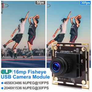 ELP 16MP Fisheye Objektiv USB-Kamera modul IMX298 Weitwinkel Industrial 4K Mini Video Webcam Board für Raspberry Pi und Computer