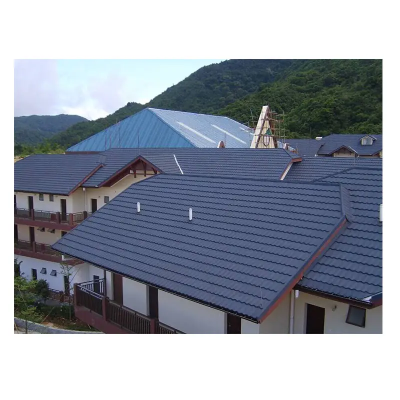 Color Stone Coated Steel Roofing Sheets Building Material Roof Tiles popular stone coated metal steel roof tile