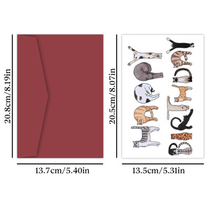 批发定制印刷环保再生纸明信片产品谢谢名片插卡包装 - Product Image 2