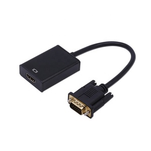 Cable adaptador convertidor de 1080P Vinput input entrada HMoutput output salida chapado en oro VA A a Hadapter adapter adaptador con cable de audio y alimentación para PC y portátil - Product Image 3