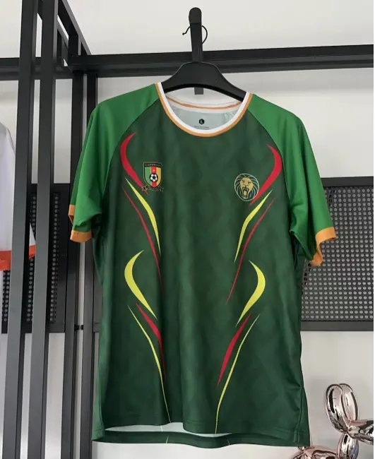 2023-2024 Top barato África Camerún Coton Au Camerún Equipo Nacional todo verde negro fútbol camiseta Deporte Camiseta fútbol Jersey