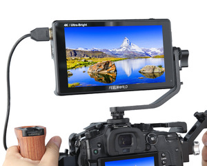 Monitor de campo de cámara DSLR con pantalla táctil HDR/3D LUT de 6 pulgadas, 2600NITs, con histograma de vector de forma de onda, salida de entrada HDMI 4K 1920 - Product Image 1