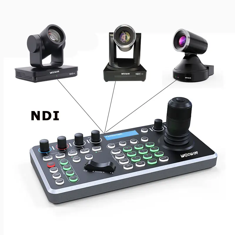 2023 Neuer NDI HX Live Streaming Ptz Controller Tastatur Joystick für Video konferenzen Ptz Kameras teuerung mit Tally Light