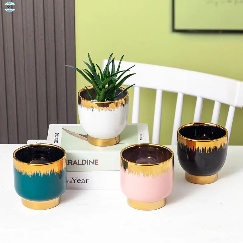 2023 High Quality Ceramic Planter Pot Modern Style Home and Office Decorative Flower pots for Retail