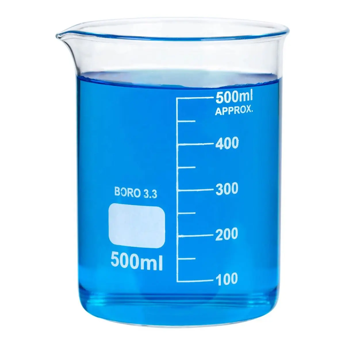 100ml 150ml 250ml Vaso de vidrio de borosilicato graduado Cristalería de Laboratorio de medición volumétrica