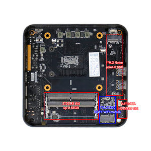 Eglobal-Mini PC industrial de escritorio AMD Ry-zen 9, PC pequeña industrial de 64GB, D5, 6USB, pantalla dual, LAN dual, Win10 - Product Image 5