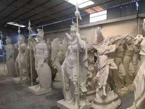 Patung marmer putih, patung prajurit wanita gaya taman, tentara Romawi kuno ukuran hidup - Product Image 5