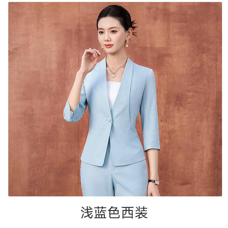 light blue suit