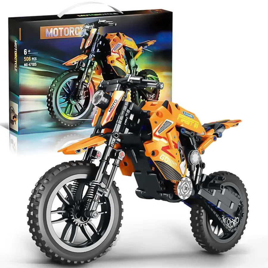 Cool Kids Electric Motorcycle Building Block Toys For Children Motorbike Mini Motorcycle Rid On Car Toys For Boys