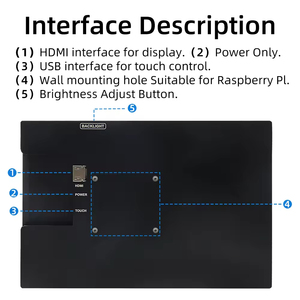 10.1 Inch <strong>Raspberry</strong> <strong>Pi</strong> Display 1280*800 TFT IPS LCD Display Capacitive Touch <strong>Screen</strong> Module <strong>with</strong> <strong>Case</strong> - Product Image 5