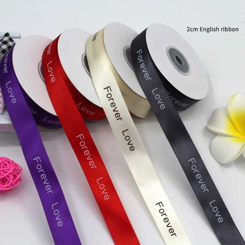 Roll Gifts TapesとWebbing Custom Satin Ribbon Double Faced Polyester Satin Ribbonとロゴ