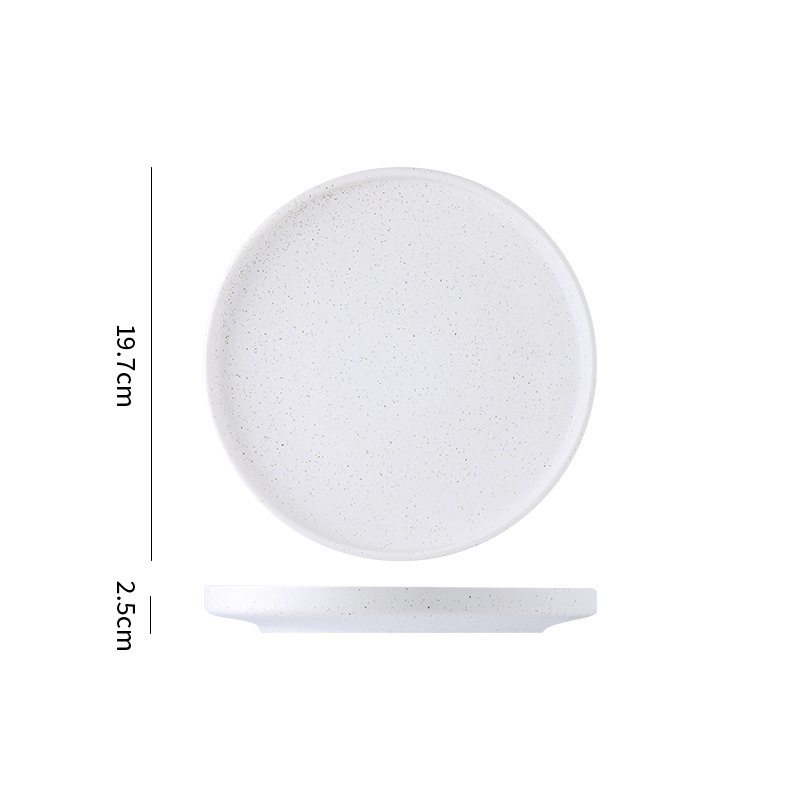 Assiette arrondie de 8 pouces avec bords