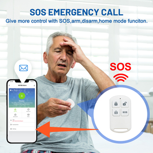 Sistema de alarma de seguridad para el hogar con control de aplicación Tuya, pantalla táctil completa, seguridad para el hogar, sistema de alarma 2G/4G WiFi GSM - Product Image 3