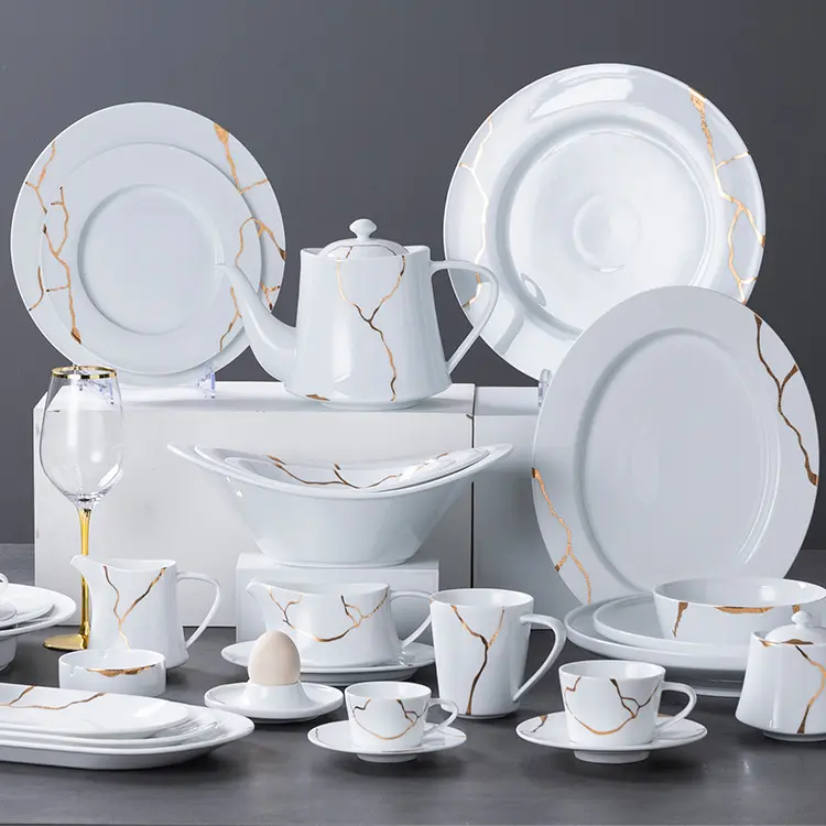 PITO Horeca wholesale custom tableware ceramic dish sets white plates sets porcelain dinner sets porcelain manufacturers