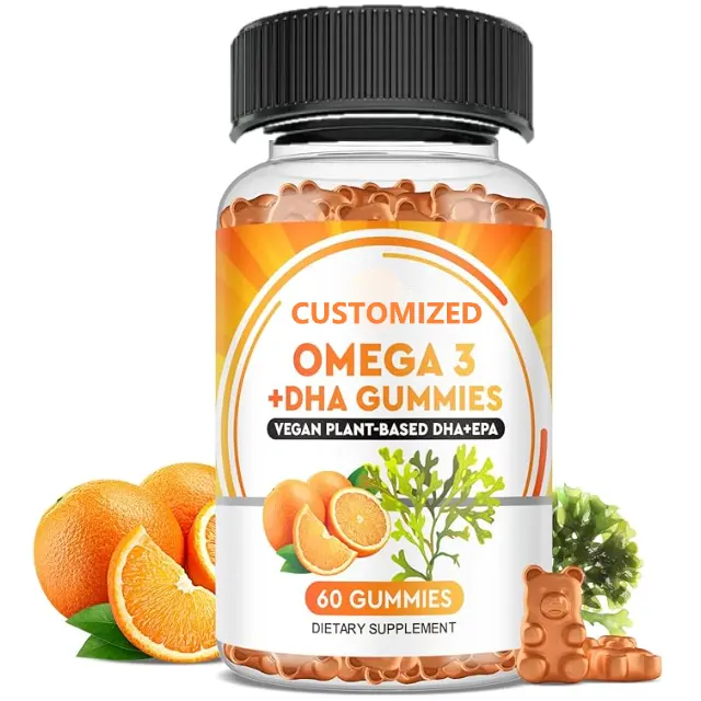 Omega3 Suplementos Para Niños Fácil De Absorber Con Vitaminas C Y E Añadidas Omega3 Se Extrae De Una Dieta Vegana
