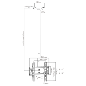 <span class=keywords><strong>2025</strong></span> New nổi màn hình <span class=keywords><strong>TV</strong></span> đứng treo tường chiều cao Cài đặt phù hợp với VESA 50x50mm đến 200x200mm khung <span class=keywords><strong>TV</strong></span> Trần gắn kết - Product Image 2