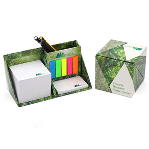 Promotional Fashionable Design Colorful Customized Sticky Notes <strong>Cube</strong> <strong>Memo</strong> Pad Printing with Pen Holder Box Set - Product Image 1